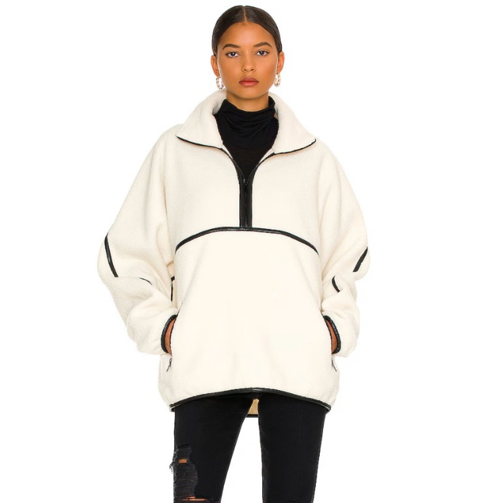 LAMARQUE Helsa Pullover Fleece Jacket in Ivory